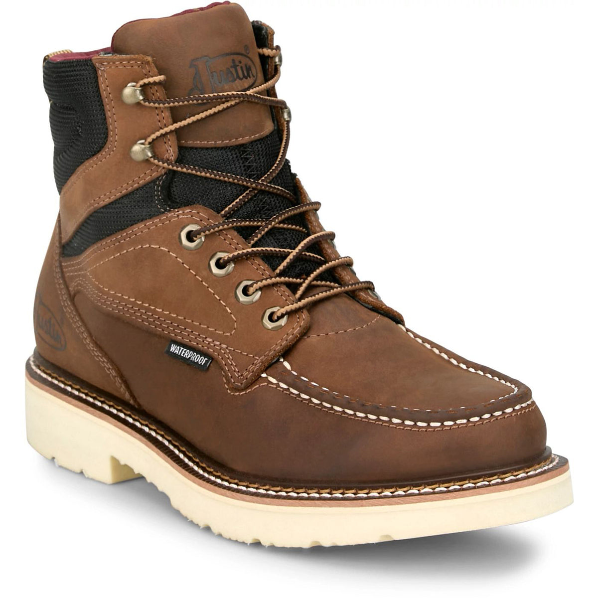 Justin Boots Men's Bristol 6" Waterproof Soft Toe Work Boot Work Boots Justin Boots