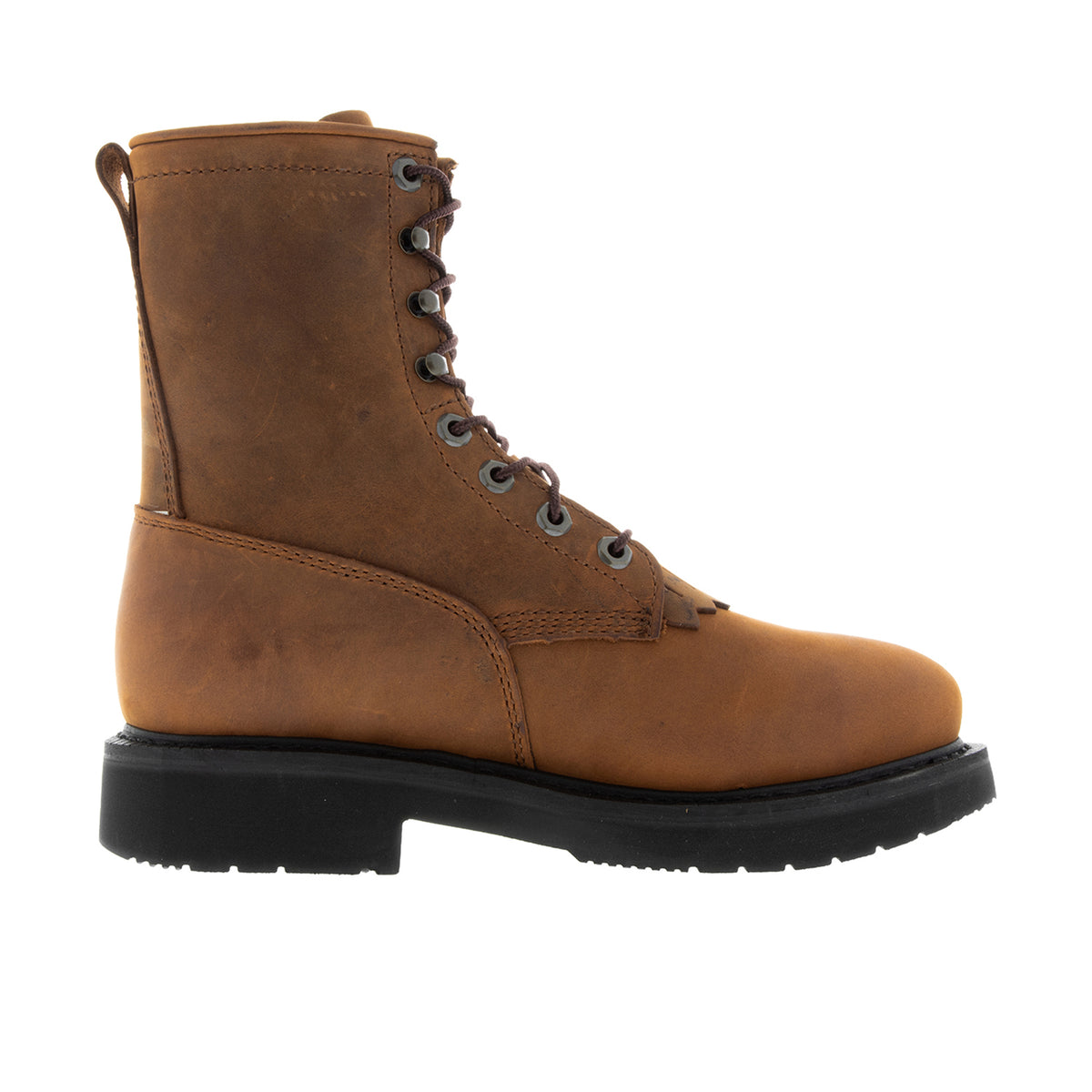 Justin Boots Men's Livestock 8” Steel Toe Work Boot Work Boots Justin Boots Aged Brown 10 2E