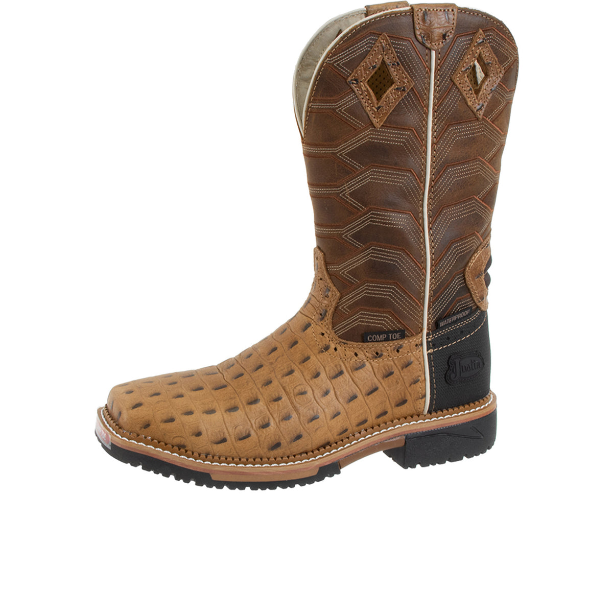Justin Boots Men's Derrickman 12" Waterproof Comp Toe