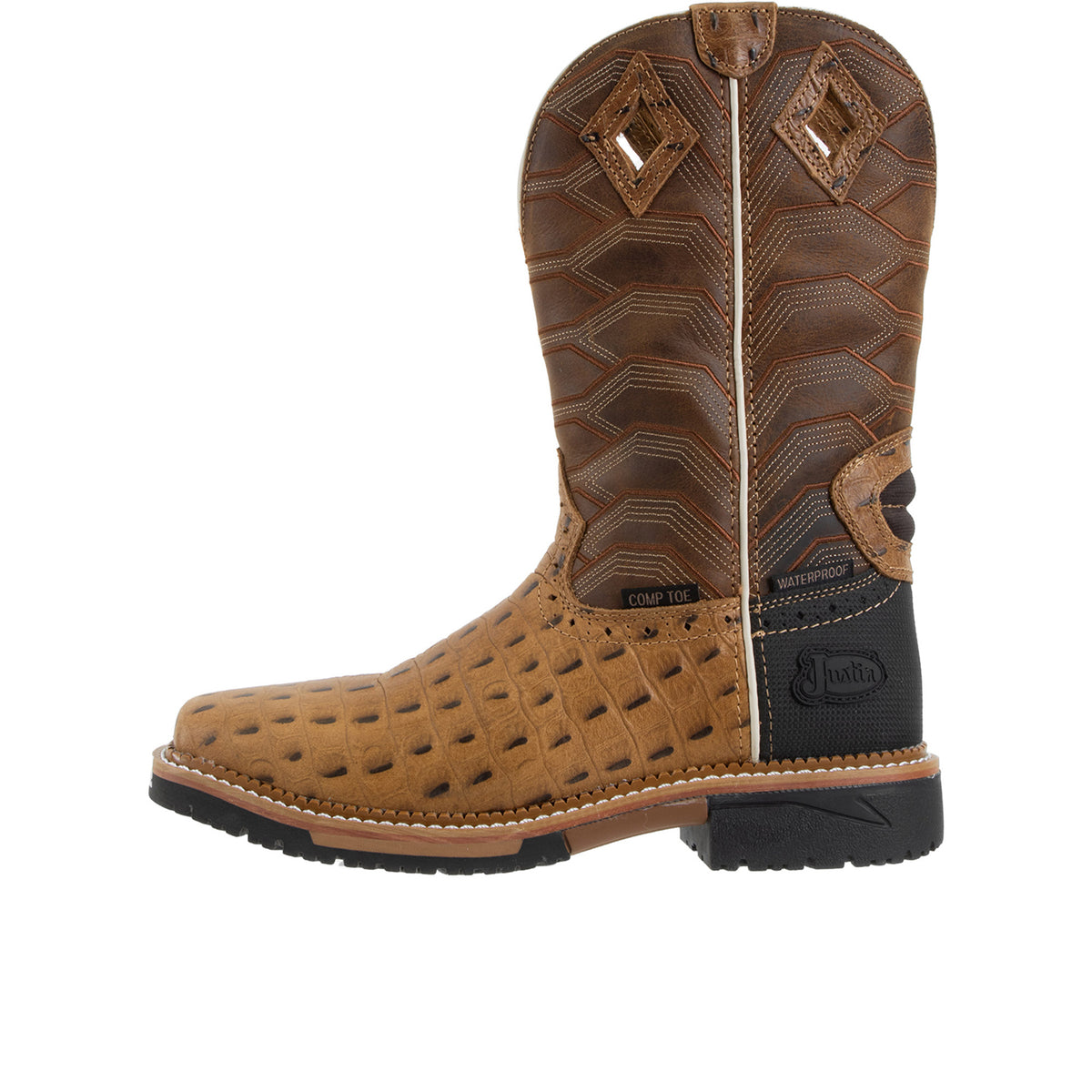 Justin Boots Men's Derrickman 12" Waterproof Comp Toe