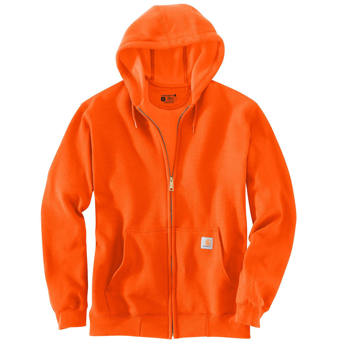 Carhartt Men&#39;s Midweight Zip Hooded Sweatshirt_Brite Orange - Work World - Workwear, Work Boots, Safety Gear