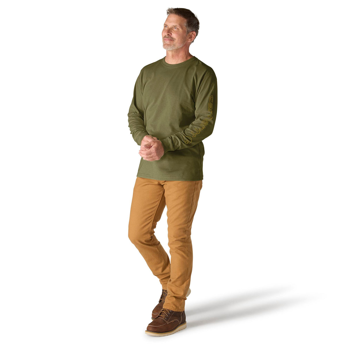 Carhartt Men's Signature Logo Long Sleeve T-Shirt - Work World - Workwear, Work Boots, Safety Gear