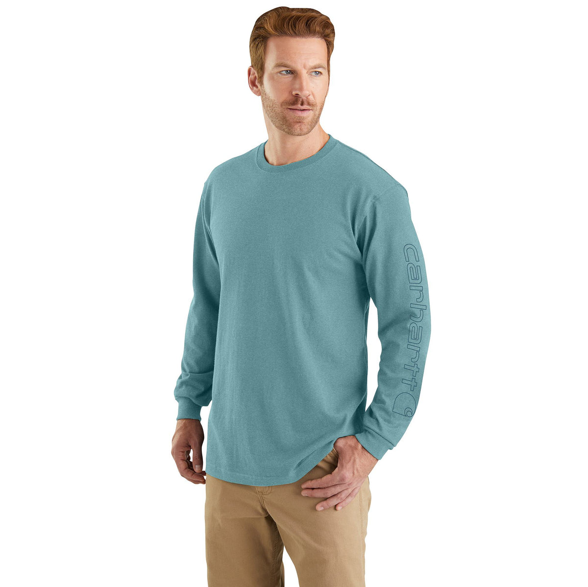 Carhartt Men's Signature Logo Long Sleeve T-Shirt - Work World - Workwear, Work Boots, Safety Gear