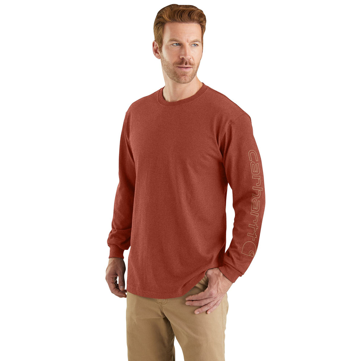 Carhartt Men's Signature Logo Long Sleeve T-Shirt - Work World - Workwear, Work Boots, Safety Gear