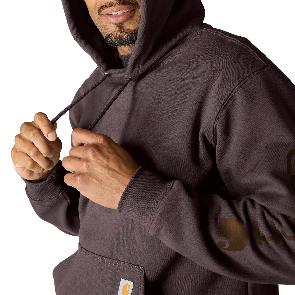 Carhartt Men's Signature Logo Hooded Pullover Sweatshirt - Work World - Workwear, Work Boots, Safety Gear