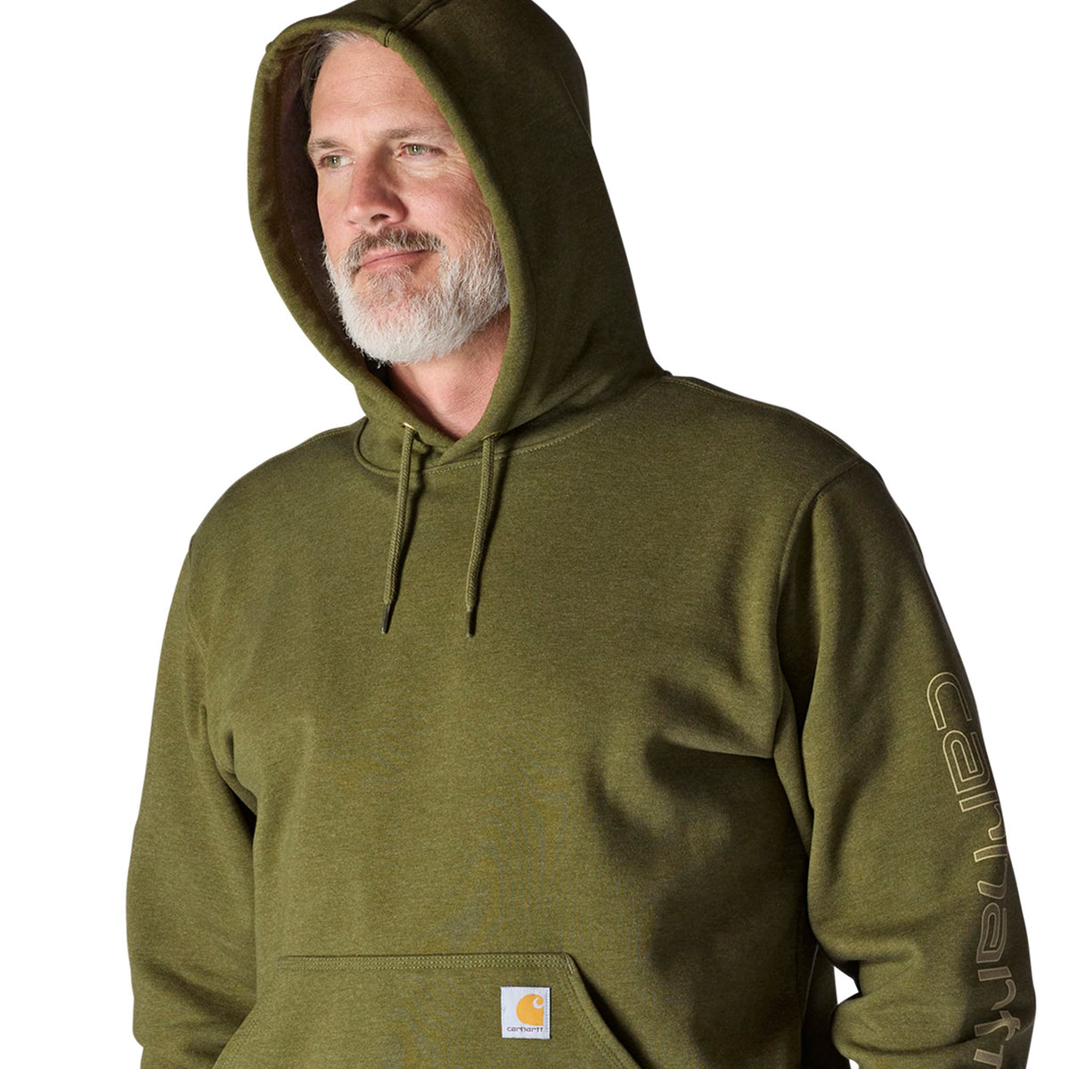 Carhartt Men's Signature Logo Hooded Pullover Sweatshirt - Work World - Workwear, Work Boots, Safety Gear