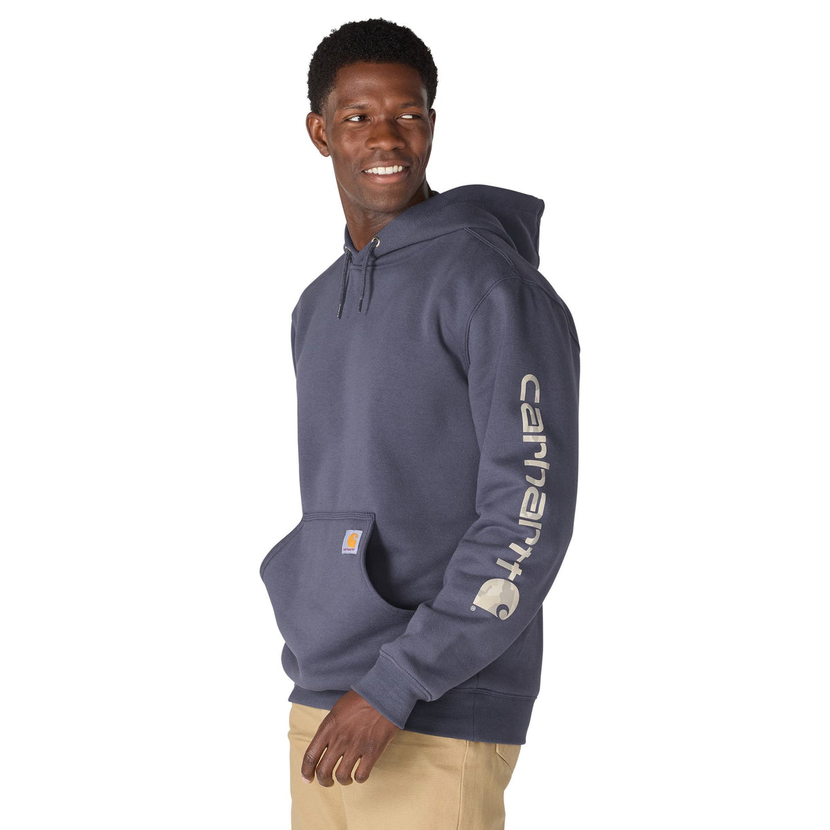 Carhartt Men's Signature Logo Hooded Pullover Sweatshirt