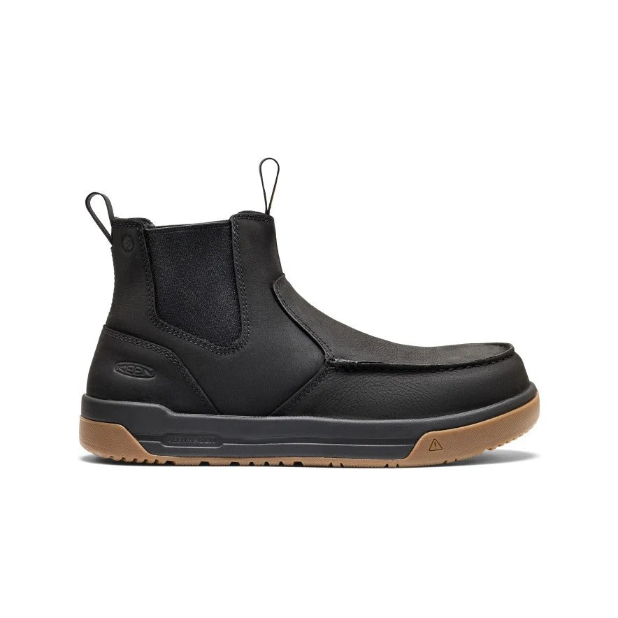 KEEN Utility Men's Gibson 4.5" Water Resistant Carbon Toe Chelsea Boot KEEN Utility Black/Gum 10 2E