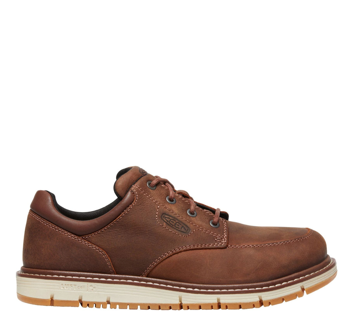 KEEN Utility Men's San Jose EH Aluminum Toe Oxford Work Shoe Work Shoes KEEN Utility Gingerbread/Off White 10 2E
