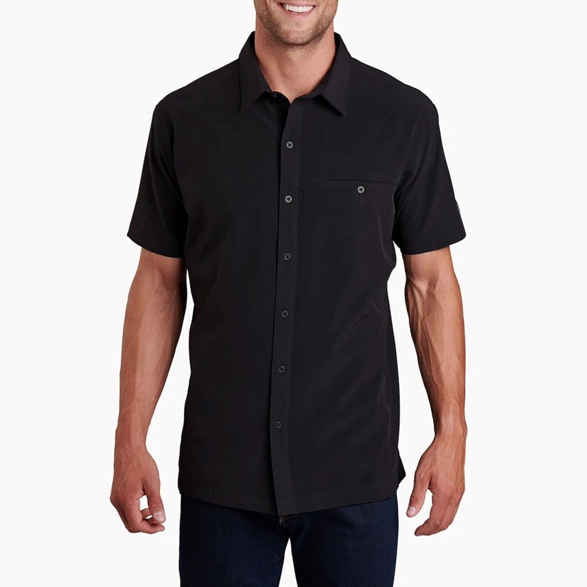 KÜHL Men's Renegade Button-Down Short Sleeve Work Shirt Work Shirts KUHL Blackout 2XL Reg