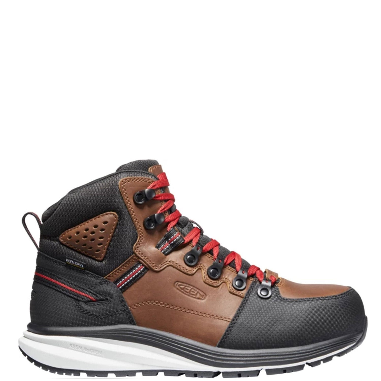 KEEN Utility Men's Red Hook Waterproof Carbon Fiber Toe Work Boot Work Boots KEEN Utility Tobacco/Black 10 2E