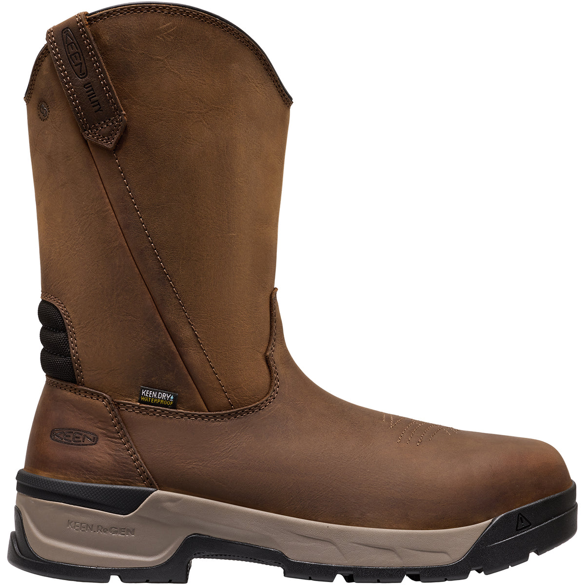 KEEN Utility Men's Flatland Pull-On Waterproof Carbon Toe Work Boot