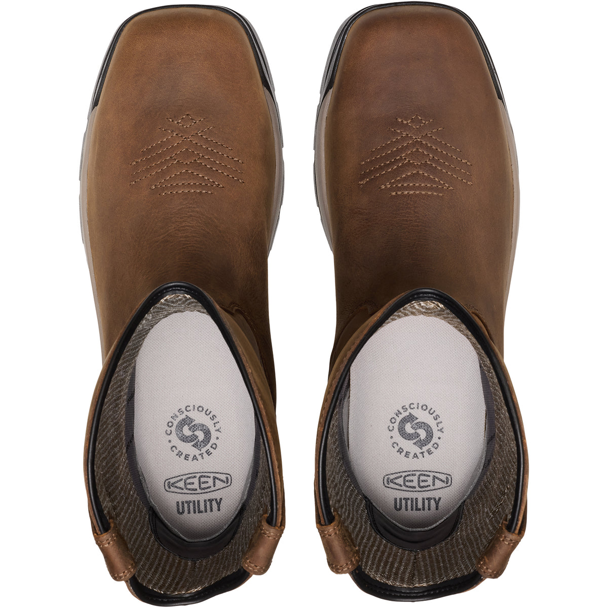 KEEN Utility Men's Flatland Pull-On Waterproof Carbon Toe Work Boot