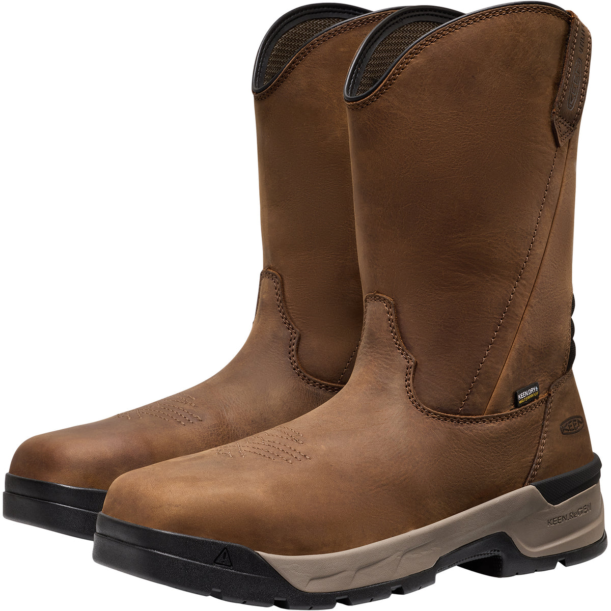 KEEN Utility Men's Flatland Pull-On Waterproof Carbon Toe Work Boot