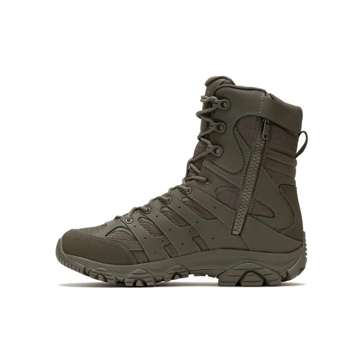 Merrell Men's Moab 3 8" Tactical Zip Waterproof Boot Work Boots Merrell