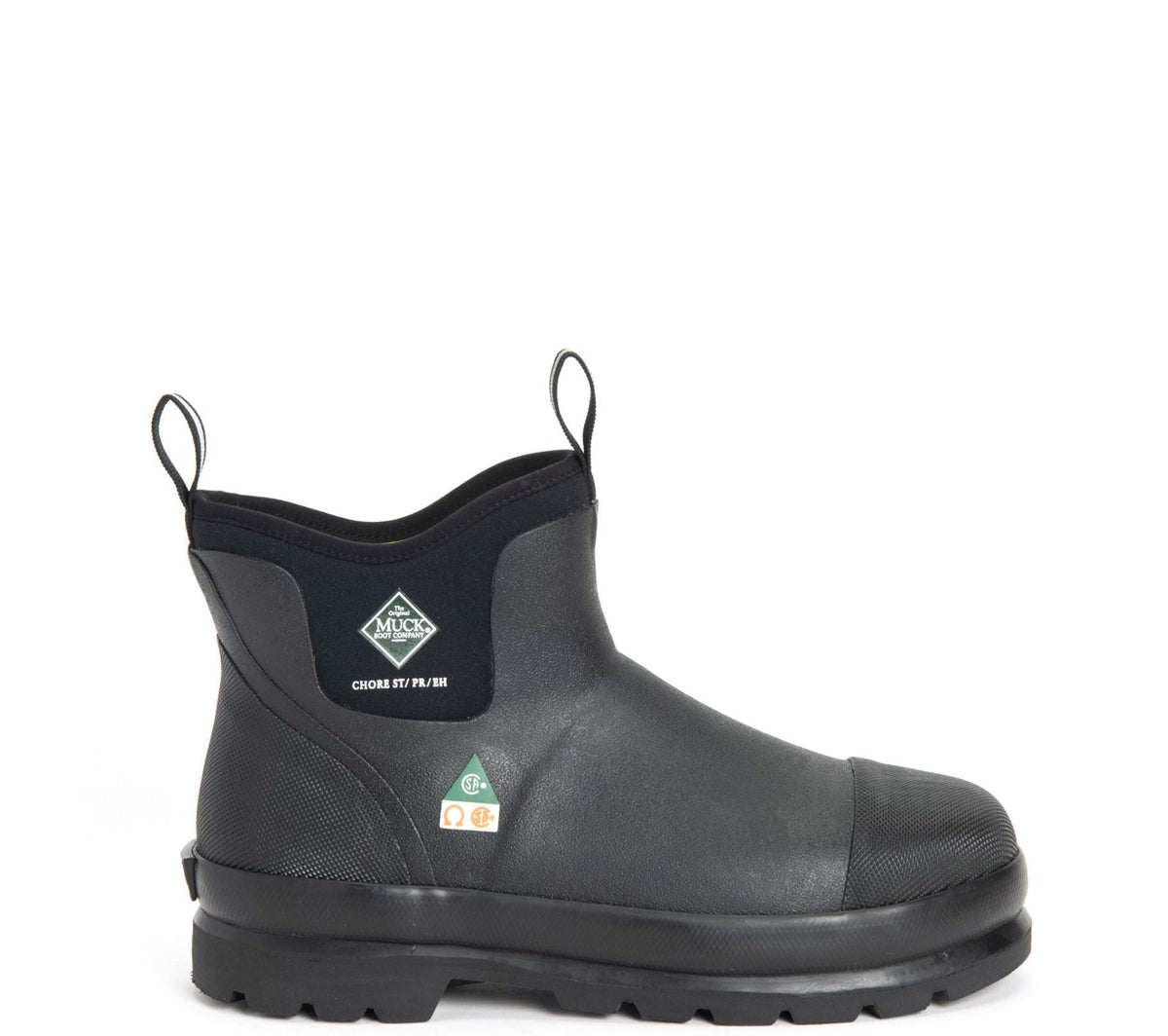 Muck Boot Men's Chore Classic Waterproof Steel Toe Chelsea Rubber Boots Muck Boot Black 10 M