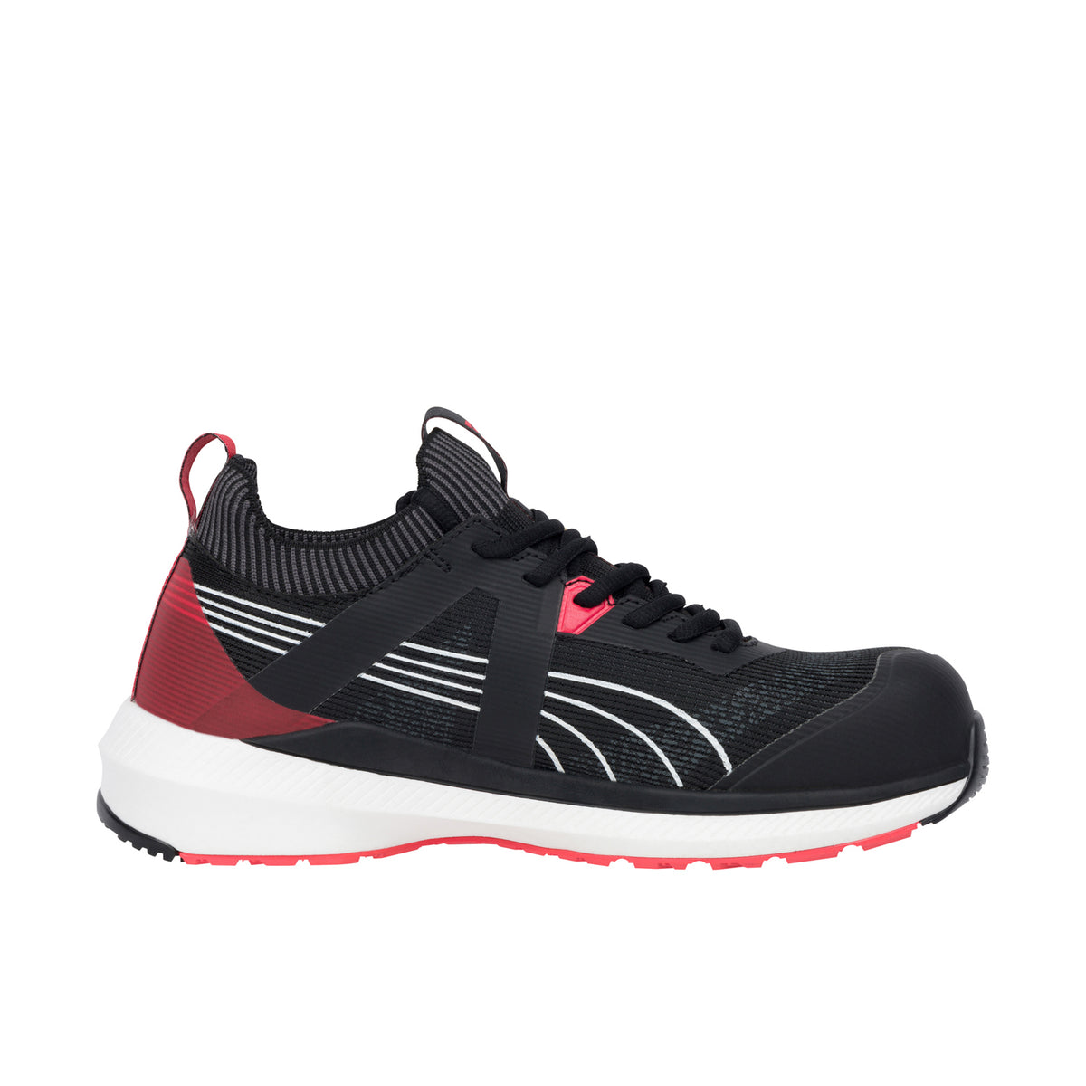 PUMA Safety Men's Turbo Low Comp Toe SD Work Shoe Work Shoes PUMA Safety Black Red 10 M