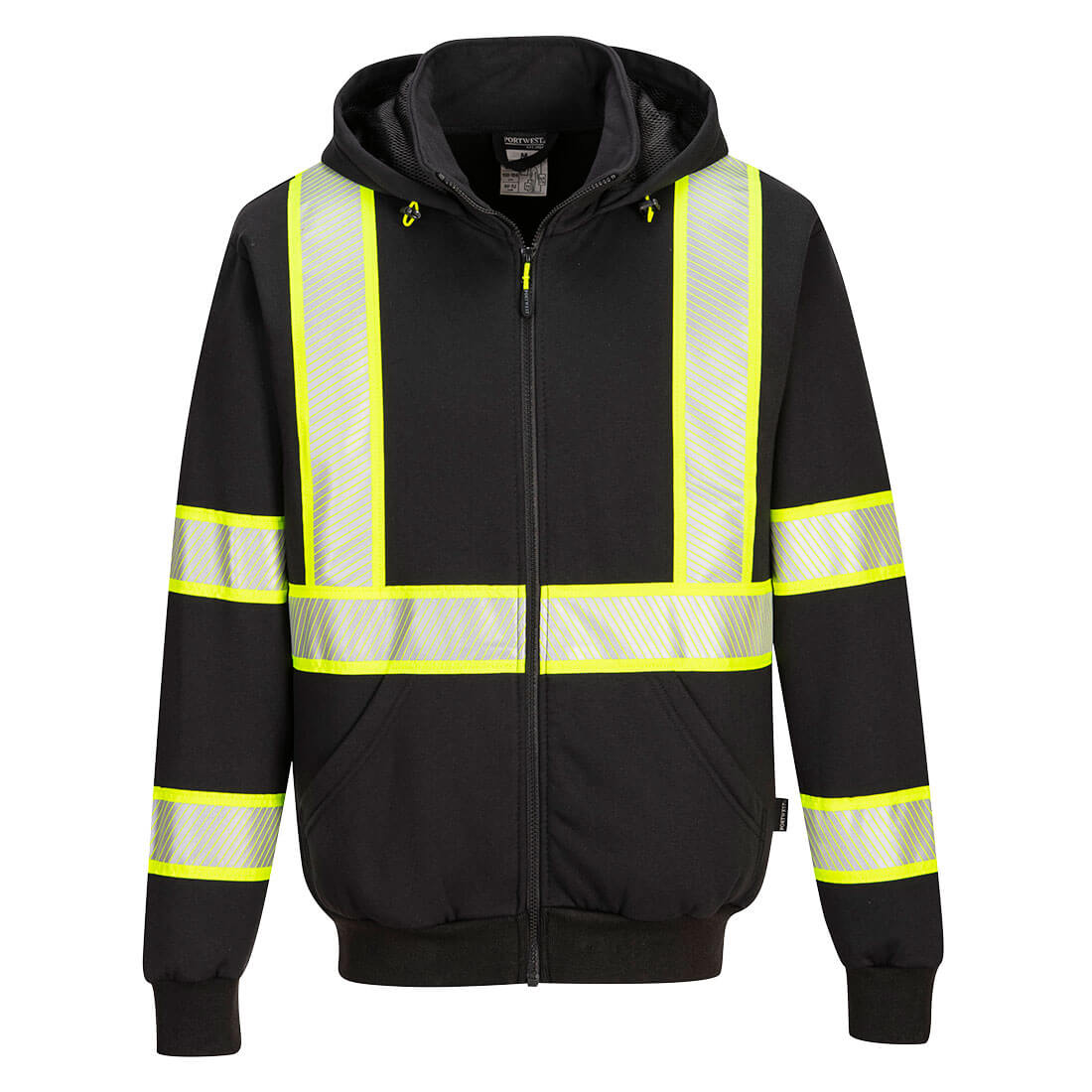 Portwest Men's Iona Plus Reflective Full-Zip Safety Hoodie - Work World - Workwear, Work Boots, Safety Gear