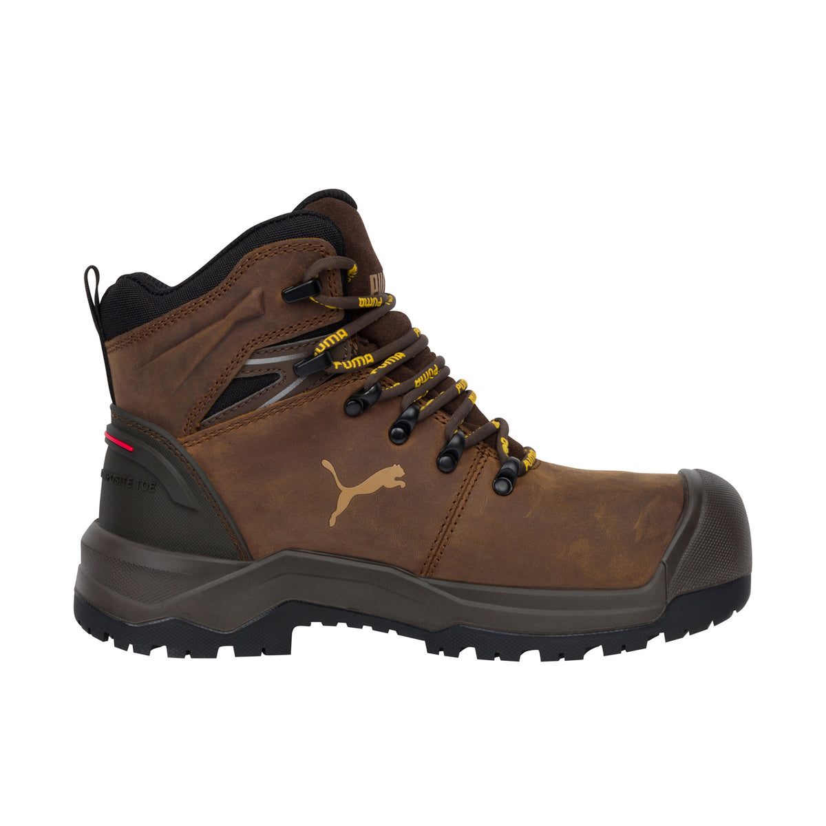 PUMA Safety Men's Iron HD Mid 6" Comp Toe Work Boot Work Boots PUMA Safety Brown 10 M