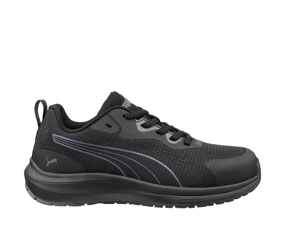 PUMA Safety Women's Celerity Knit 2.0 Low Steel Toe Work Shoe Work Shoes PUMA Safety Black Grey 10 M