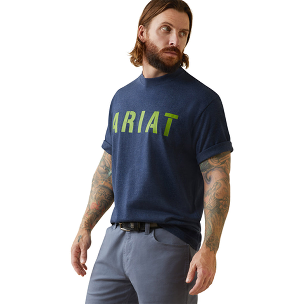 Ariat Men&#39;s Rebar Cotton Strong Block Graphic Short Sleeve Tee - Work World - Workwear, Work Boots, Safety Gear