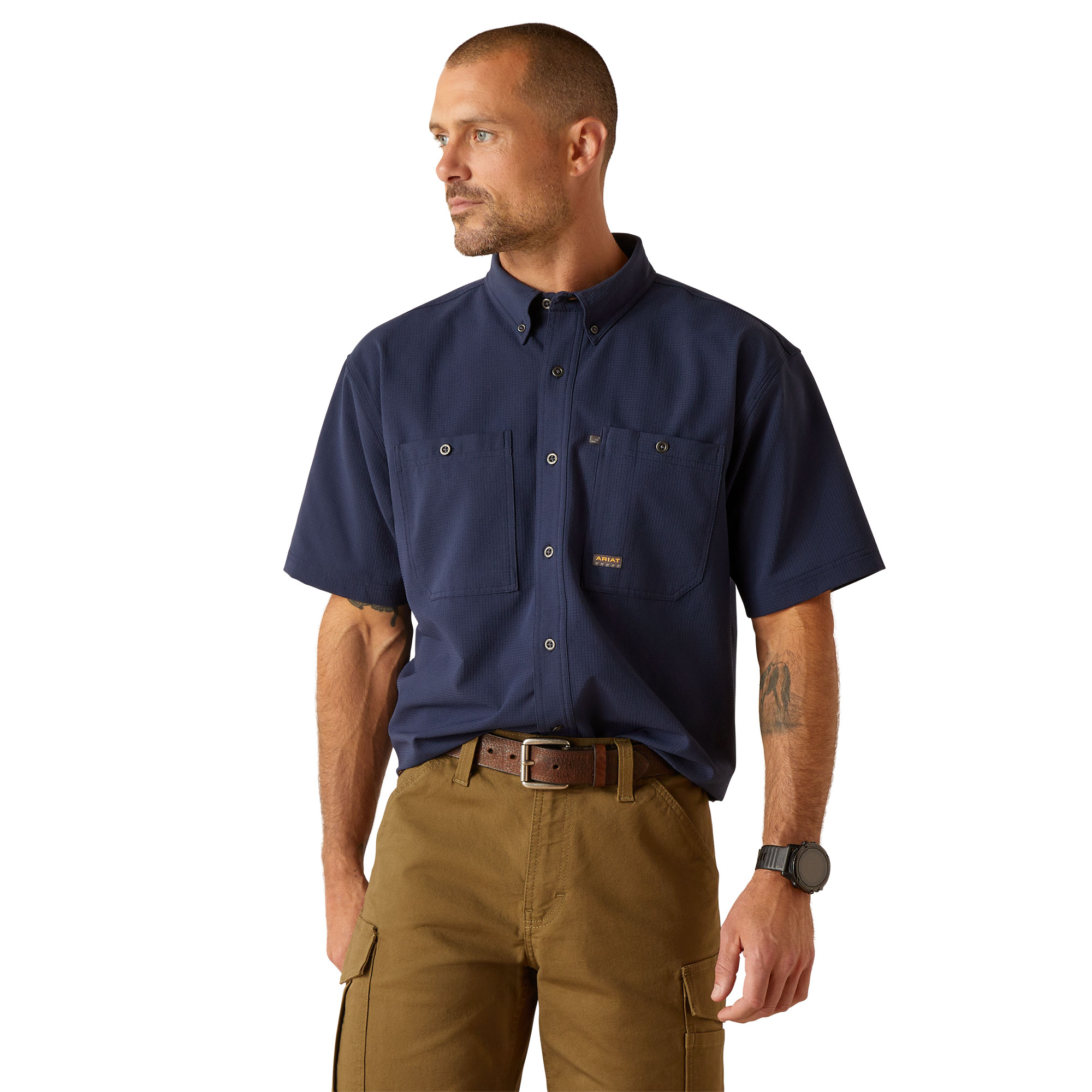 Ariat Men's Rebar Made Tough 360 AirFlow Short Sleeve Work Shirt - Work World - Workwear, Work Boots, Safety Gear