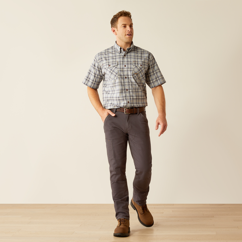 Ariat Men's Made Tough Durastretch Button-Down Short Sleeve Work Shirt Work Shirts Ariat
