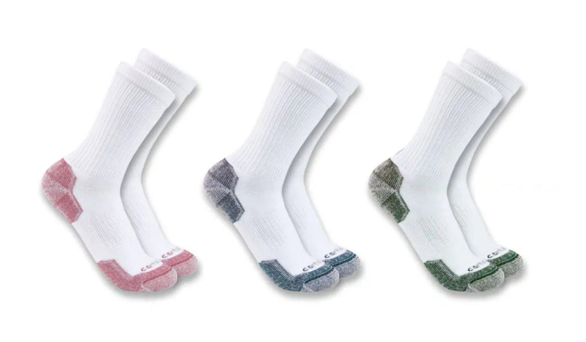 Carhartt Women's Midweight Cotton Blend Crew Sock 3 Pack - Work World - Workwear, Work Boots, Safety Gear