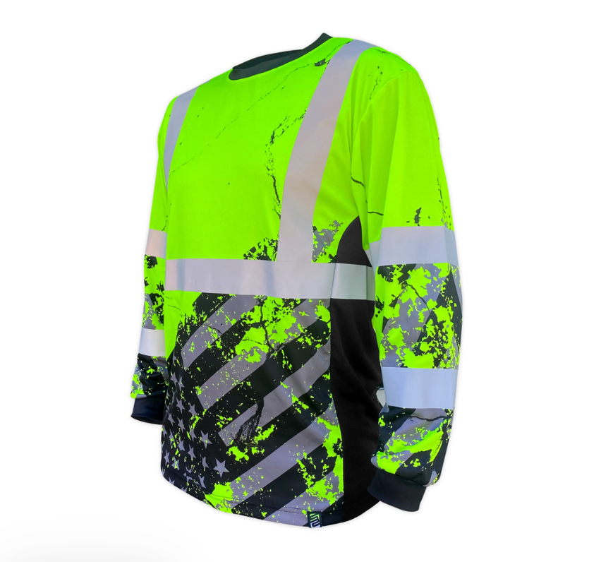 SafetyShirtz Men's SS360º American Grit Long Sleeve Safety Shirt - Work ...