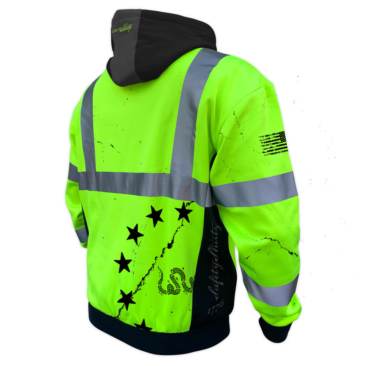 SafetyShirtz Men&#39;s SS360º 1776 Class 3 Hi-Vis Safety Hoodie - Work World - Workwear, Work Boots, Safety Gear