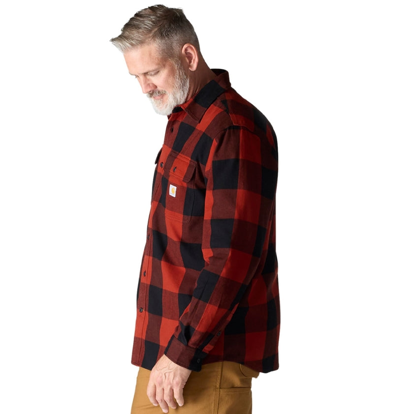 Carhartt Men's Loose Fit Heavyweight Long Sleeve Flannel Plaid Work Shirt - Work World - Workwear, Work Boots, Safety Gear