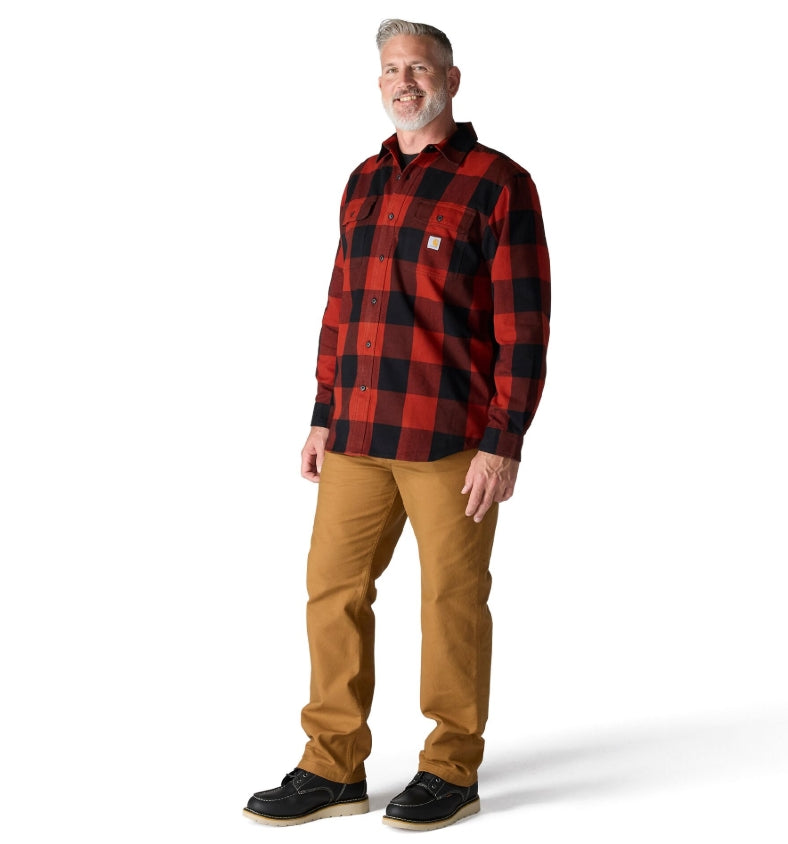 Carhartt Men's Loose Fit Heavyweight Long Sleeve Flannel Plaid Work Shirt - Work World - Workwear, Work Boots, Safety Gear