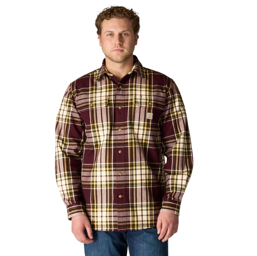 Carhartt Men's Loose Fit Heavyweight Long Sleeve Flannel Plaid Work Shirt - Work World - Workwear, Work Boots, Safety Gear