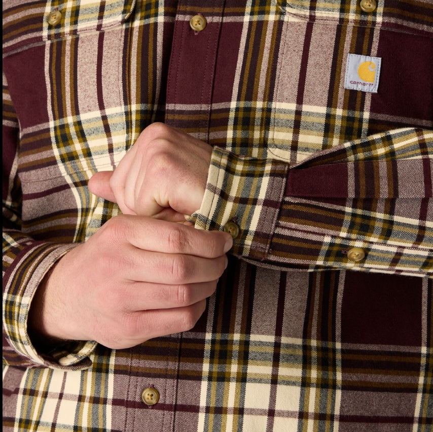 Carhartt Men's Loose Fit Heavyweight Long Sleeve Flannel Plaid Work Shirt - Work World - Workwear, Work Boots, Safety Gear