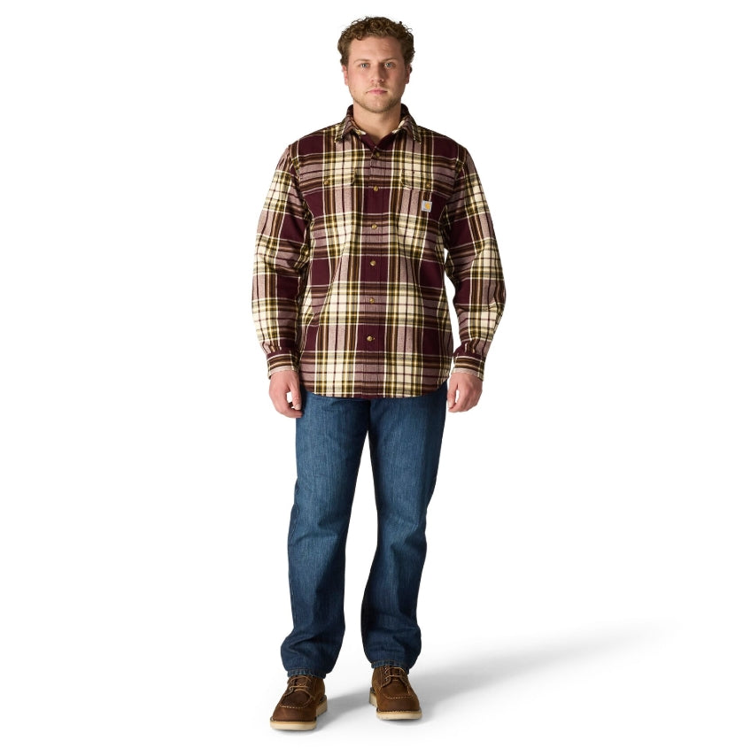 Carhartt Men's Loose Fit Heavyweight Long Sleeve Flannel Plaid Work Shirt - Work World - Workwear, Work Boots, Safety Gear