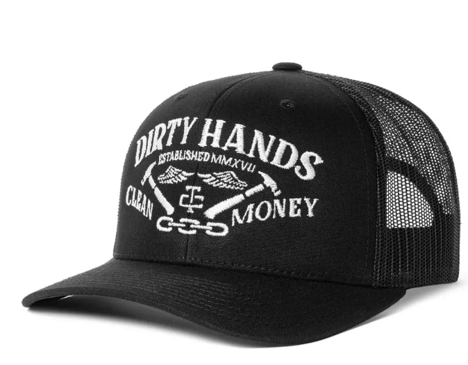 Troll Co. Catena "Dirty Hands Clean Money" Snapback Cap Hats & Caps Troll Co. Black/White Embroidery OS