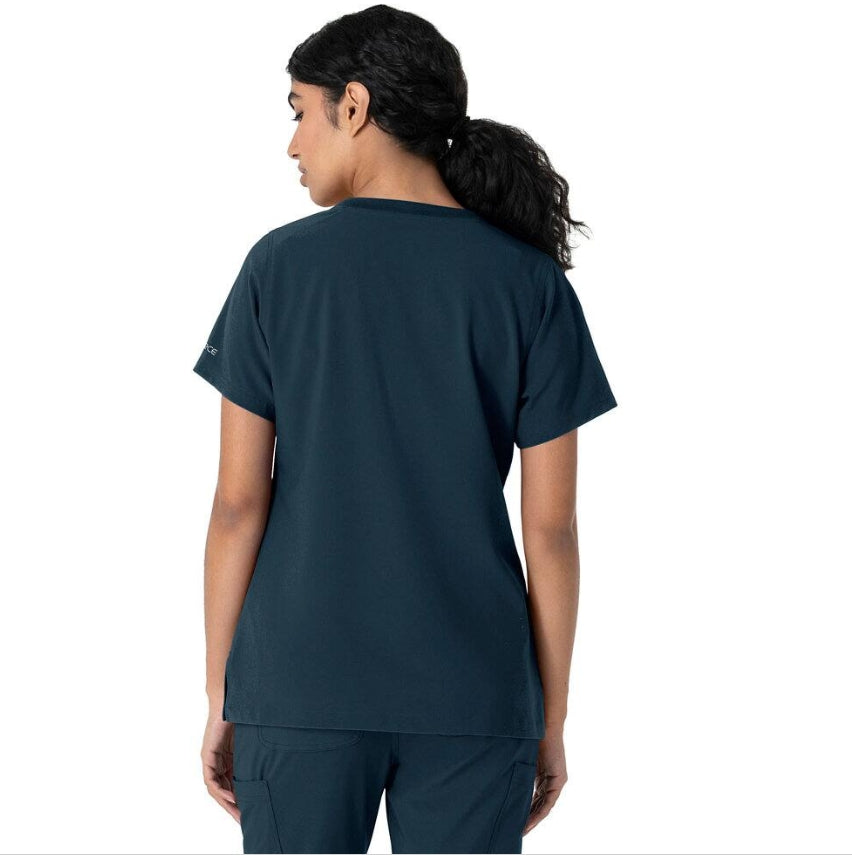 Carhartt Women's Cross Flex Crewneck Pocket Short Sleeve Scrub Top Scrubs Carhartt