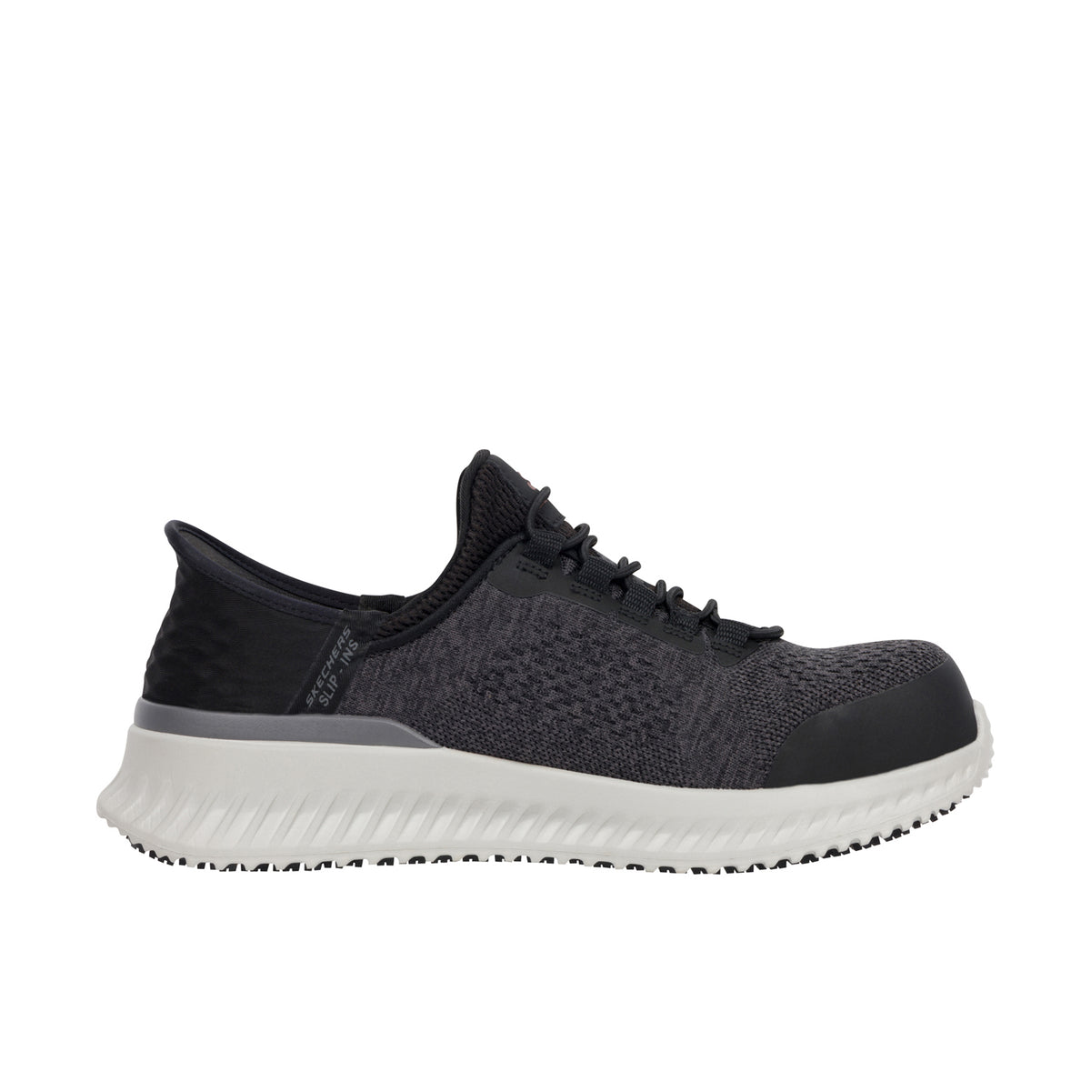 Skechers Men's Slip Ins Tilido - Troxin ESD Comp Toe Work Shoe Work Shoes Skechers Black/Gray 10 M