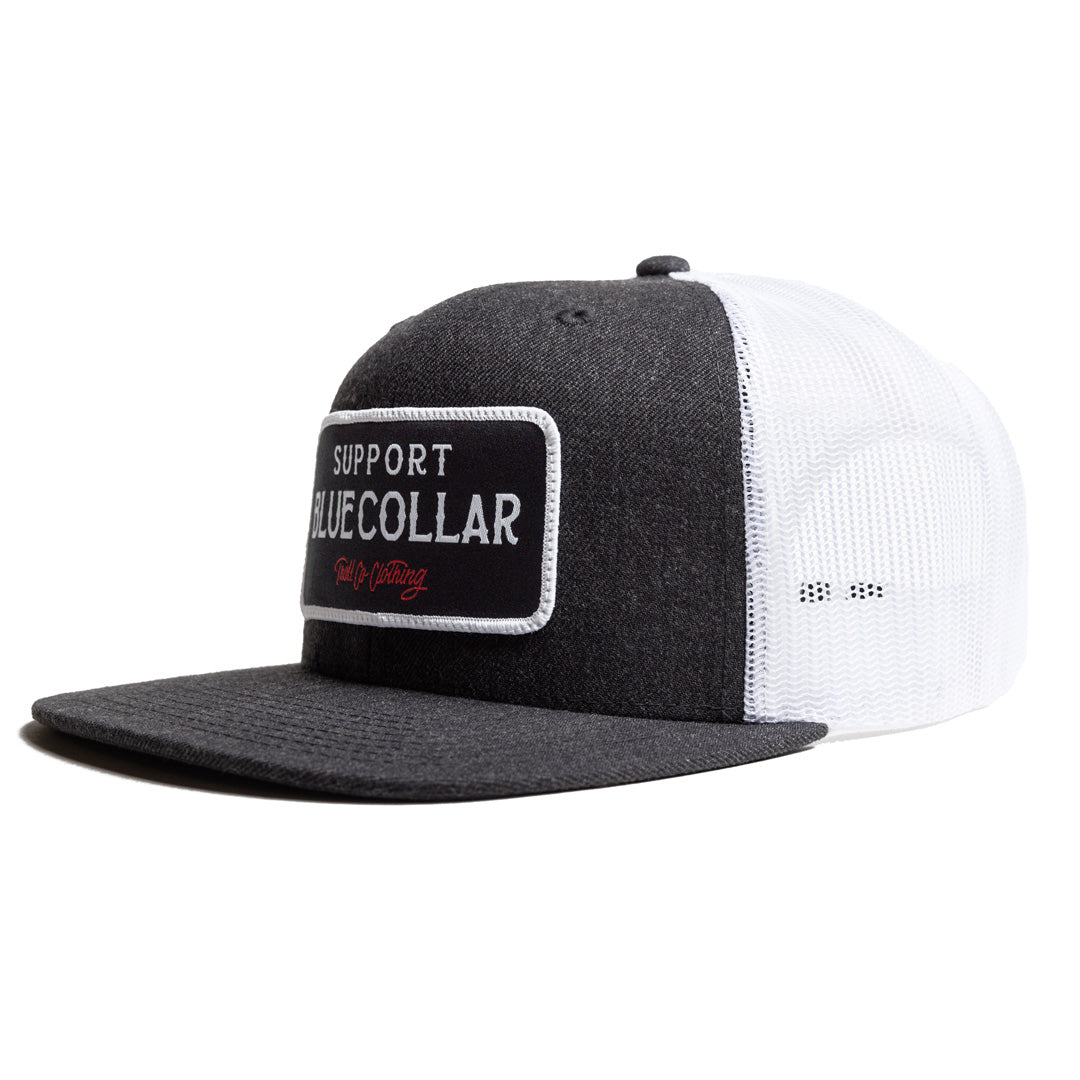 Troll Co. Men's Barricade "Support Blue Collar" Graphic Snapback Hat Hats & Caps Troll Co.