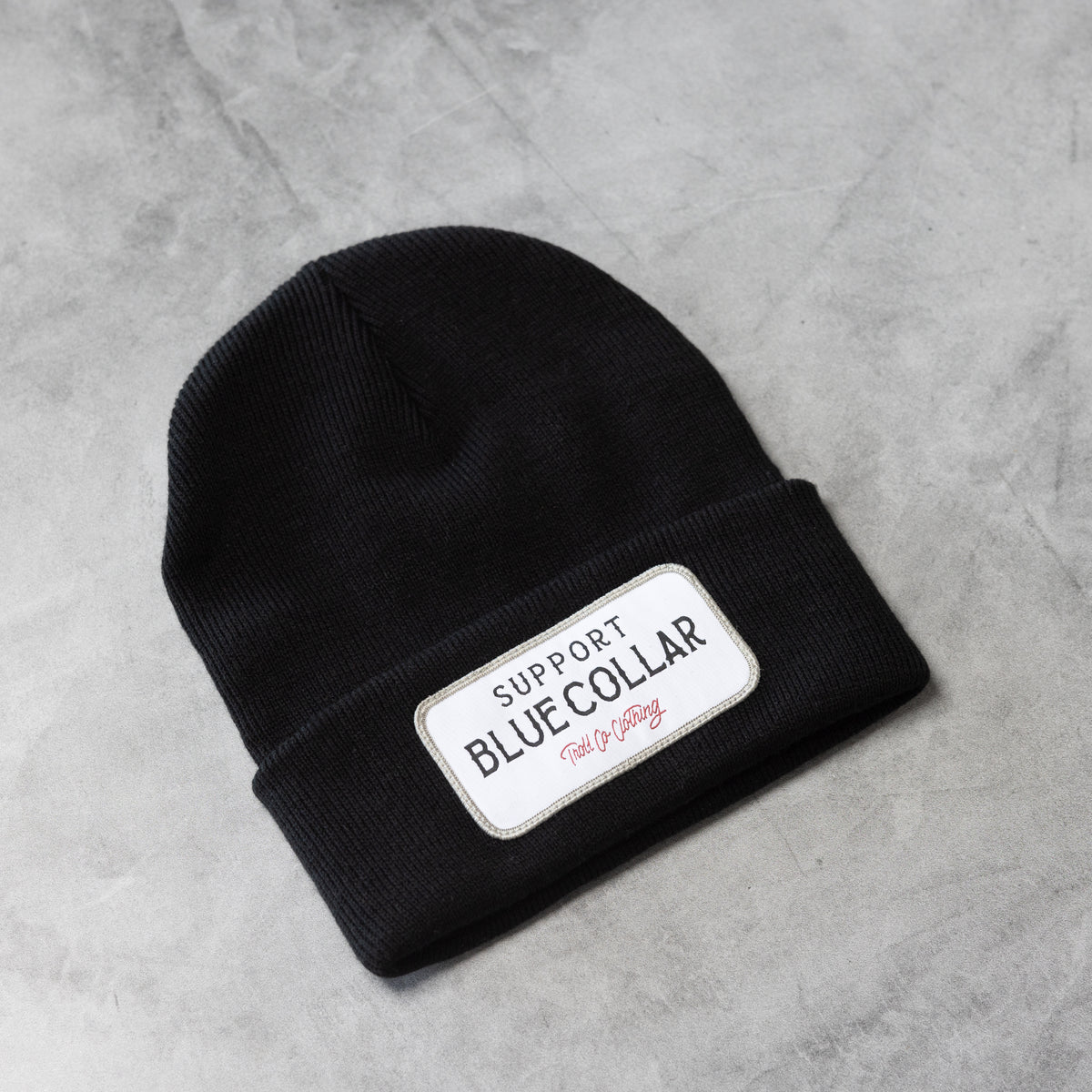 Troll Co. Barricade &quot;Support Blue Collar&quot; Patch Beanie - Work World - Workwear, Work Boots, Safety Gear