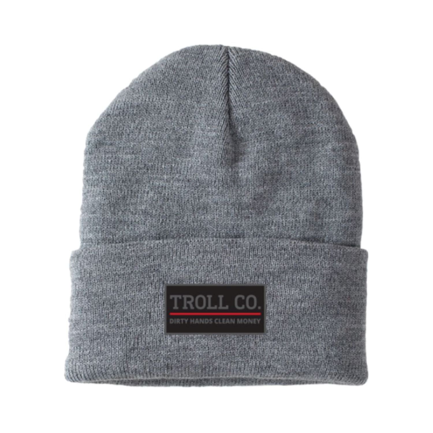 Troll Co. Premium "Dirty Hands Clean Money" Patch Knit Beanie - Work World - Workwear, Work Boots, Safety Gear
