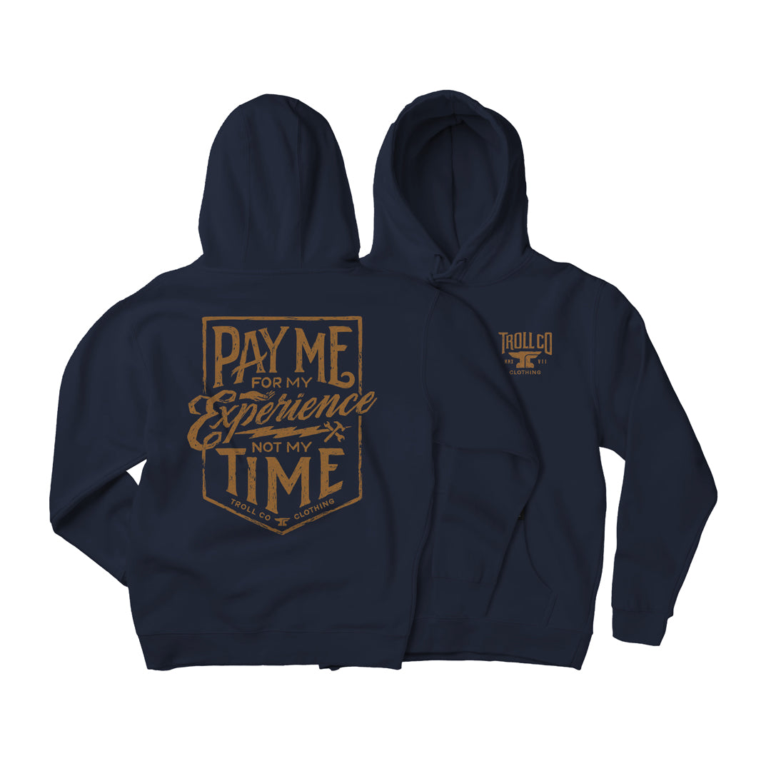 Troll Co. Men's "Pay Me For My Experience" Graphic Hoodie - Work World - Workwear, Work Boots, Safety Gear