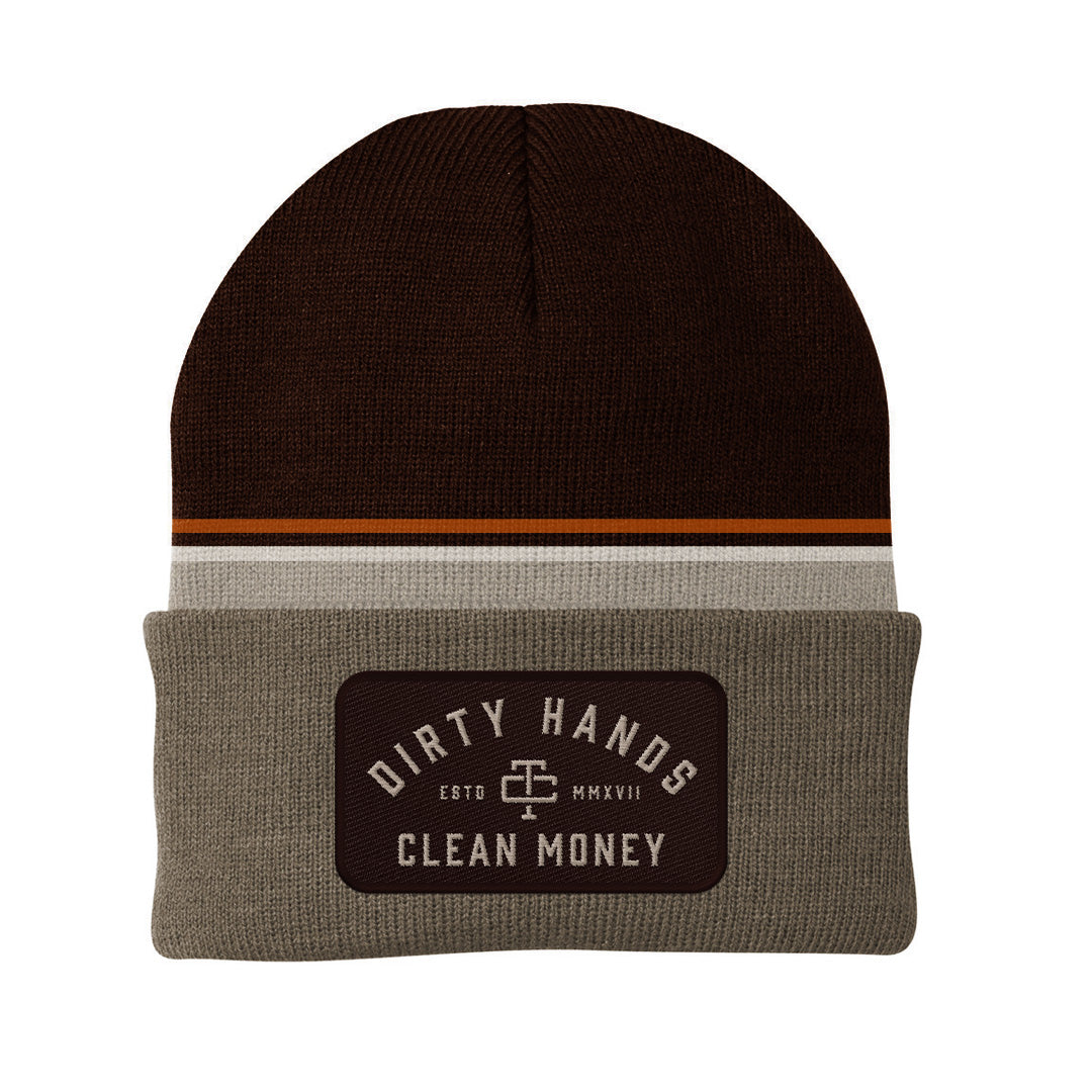 Troll Co. Classic "Dirty Hands, Clean Money" Patch Knit Beanie - Work World - Workwear, Work Boots, Safety Gear