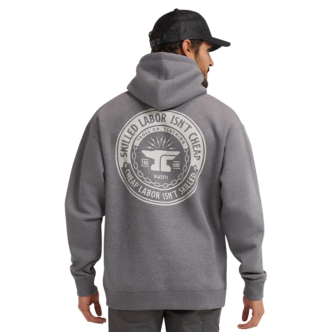 Troll Co. Men's "Skilled Labor Isn't Cheap" Hooded Sweatshirt - Work World - Workwear, Work Boots, Safety Gear