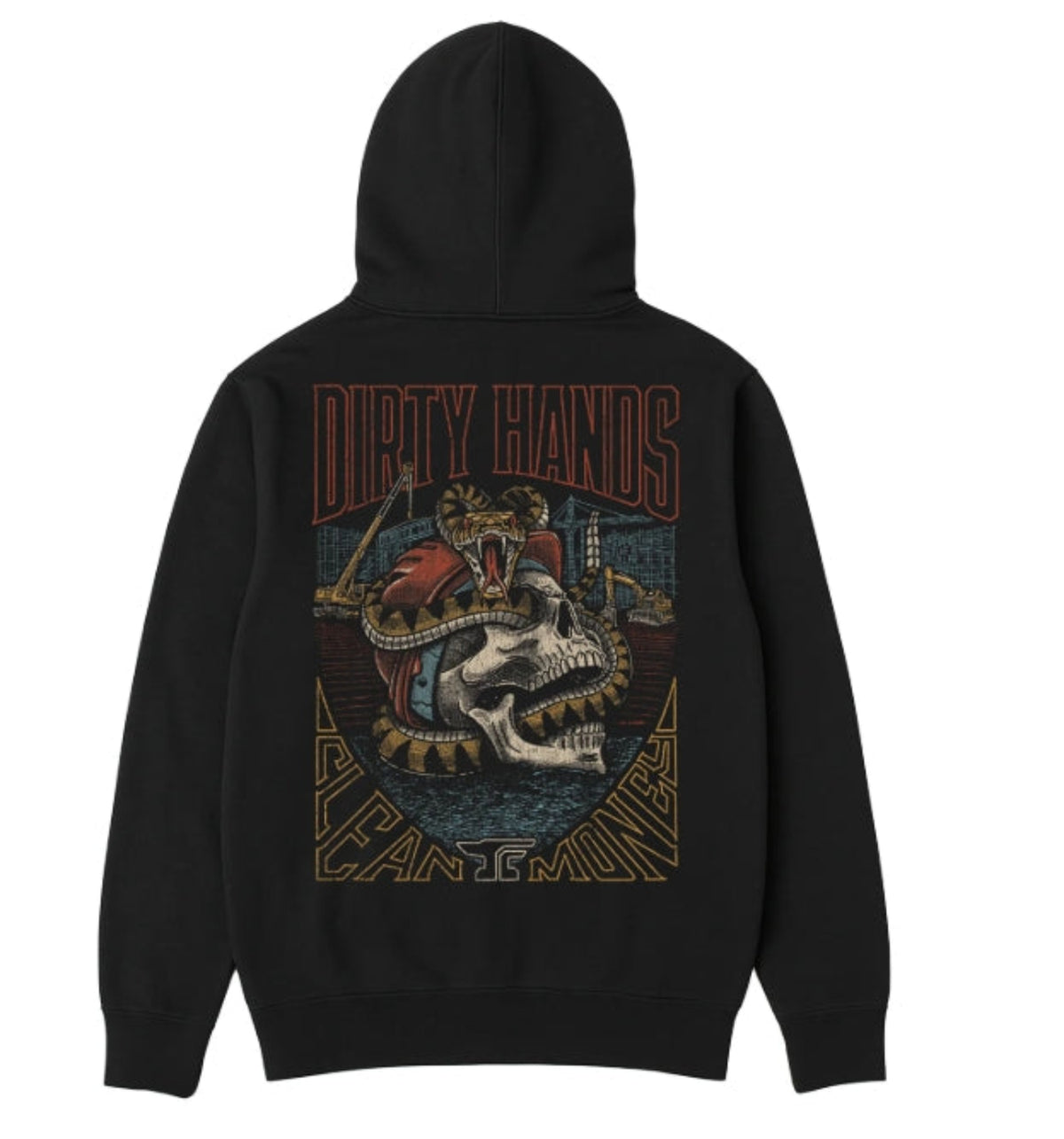 Troll Co. Men's "Dirty Hands Clean Money" Rattled Graphic Hoodie - Work World - Workwear, Work Boots, Safety Gear