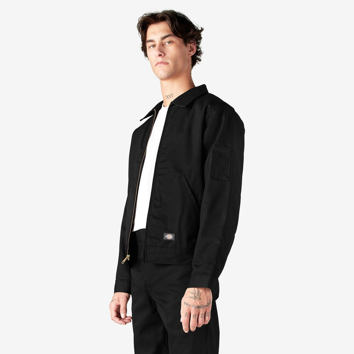 Dickies Gewatteerde lange jas met tweewegsritssluiting, model 'ALATNA Dickies Gewatteerde lange jas met tweewegsritssluiting, model 'ALATNA