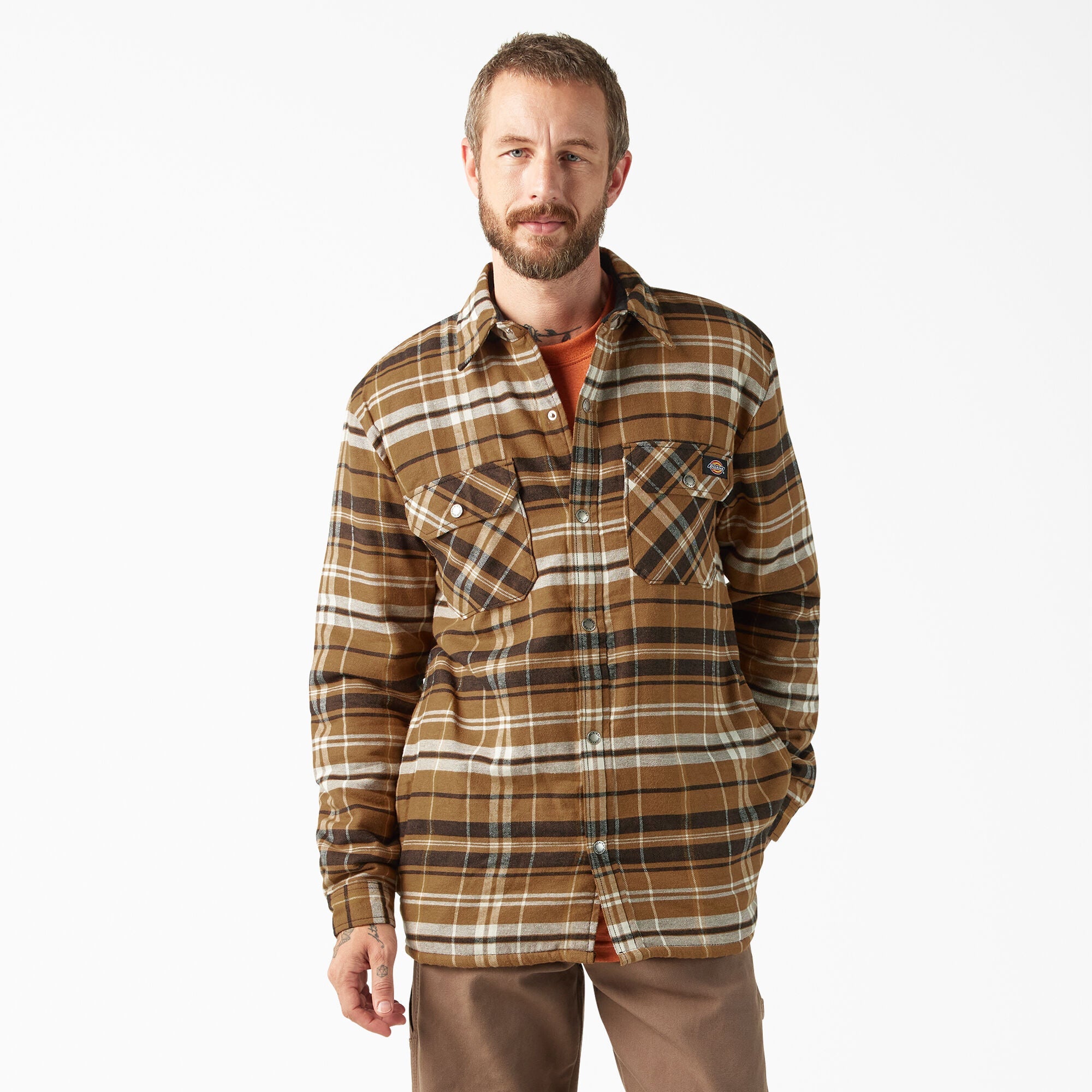 Dickies Men's Sherpa Lined Flannel Shirt Jac - Work World