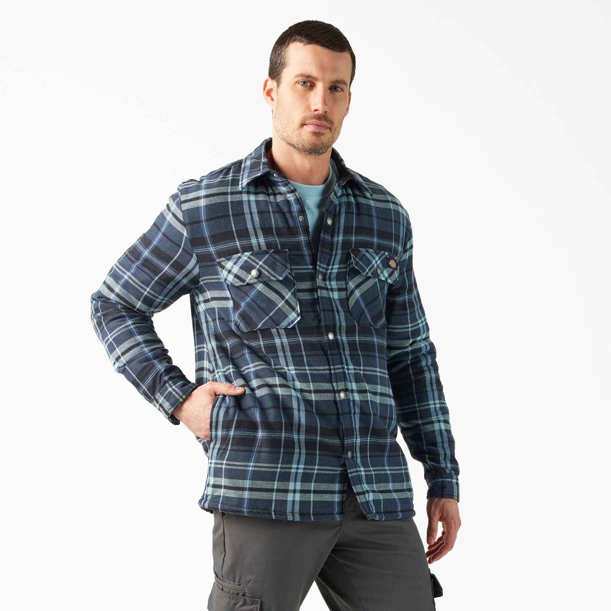 Dickies Men's Sherpa Lined Flannel Shirt Jac - Work World