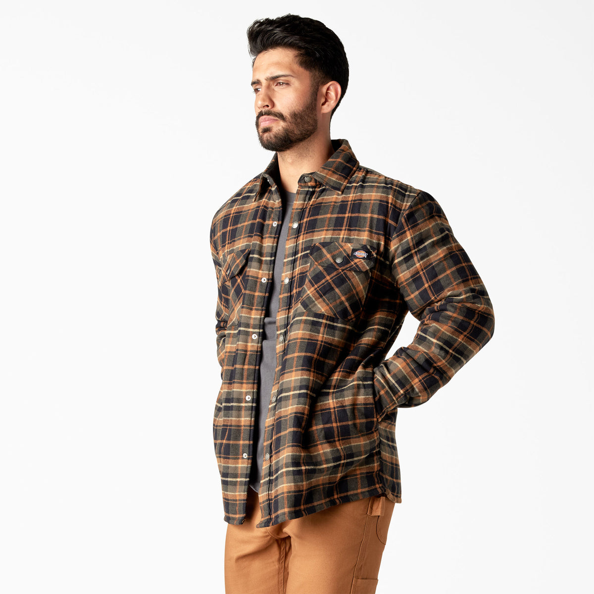 Dickies Men&#39;s Sherpa Lined Flannel Shirt Jacket - Work World - Workwear, Work Boots, Safety Gear