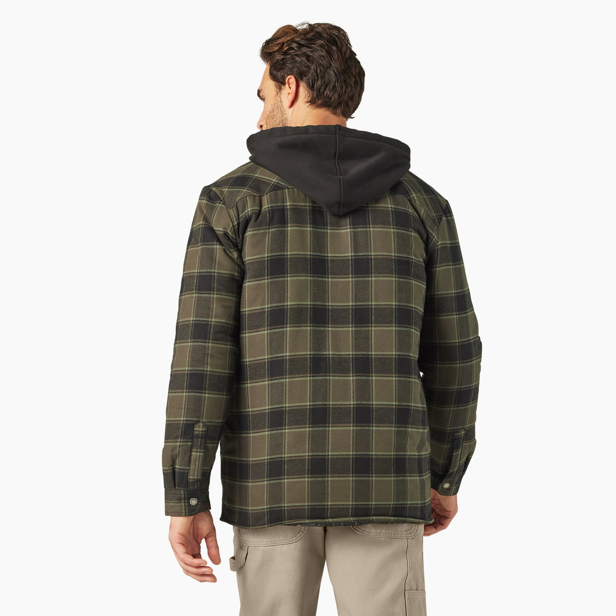 Dickies Men's Durable Water Repellent Hooded Flannel Shirt Jac - Work World - Workwear, Work Boots, Safety Gear